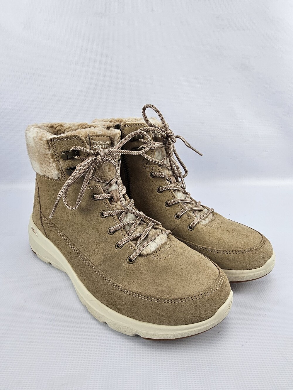 Skechers Women's On-the-GO Glacial Ultra - Timber Winter Boots Tan Size 10